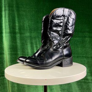 Durango Black Leather Cowboy Boots